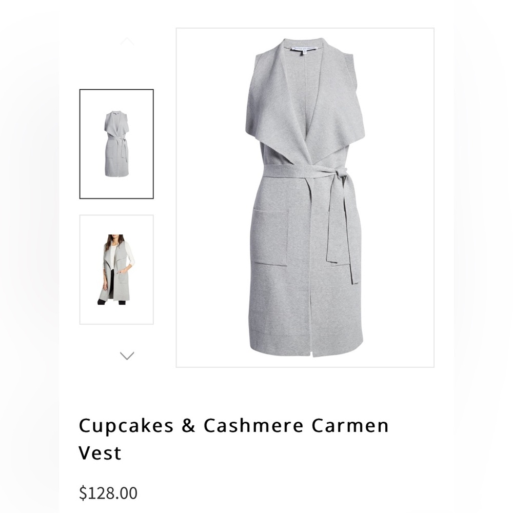 cupcakes & cashmere • Carmen Vest • Light Heather Grey - Picture 2 of 6